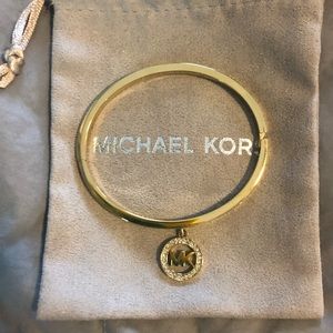 Michael Kors Gold coloured hinge Bracelet